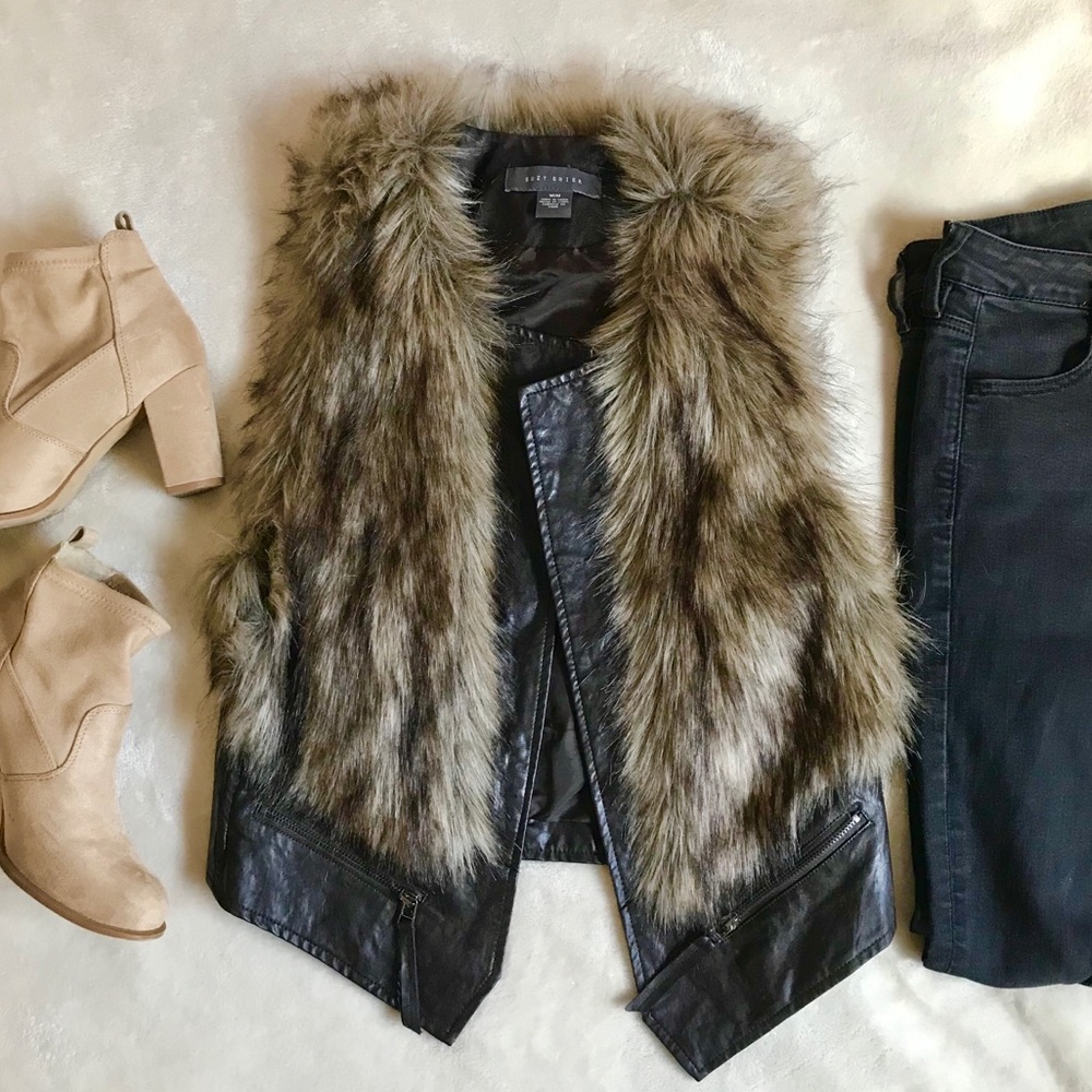 Faux Fur Vest | Suzy Shier
